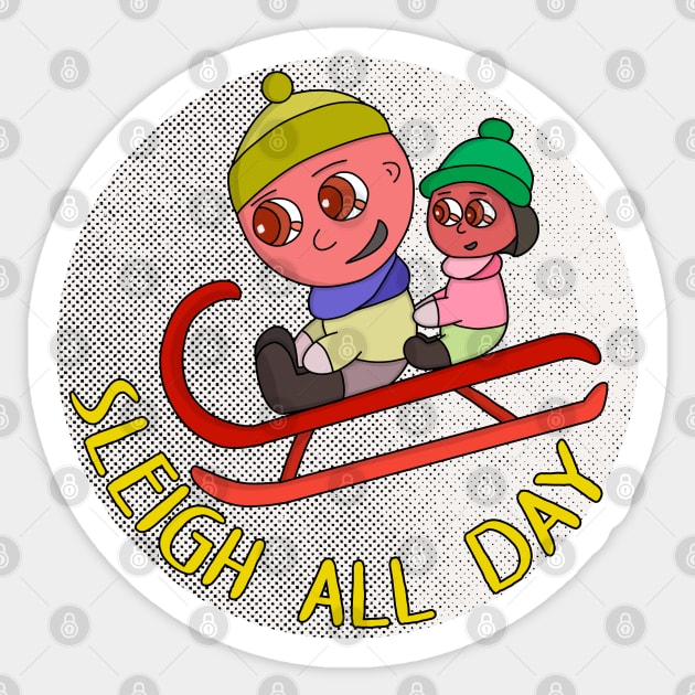 Sleigh All Day Sticker by DiegoCarvalho